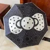 Ombrelli da pioggia all'aperto alla moda Fiori di design di lusso Stampa Ombrello pieghevole a prova di schermo solare per le donne