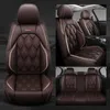 Capas de assento de carro de 21 anos, conjunto completo para sedan SUV SUV de couro durável Universal Five Seats Conjunto de tapetes de almofada para 5 assentos Moda de carro de carro