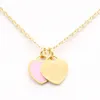 collier Amour coeur bijoux de créateur pendentif Colliers pour femmes plaque en or 18 carats en acier inoxydable mode sud-américaine Accessorie273C