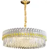 Pendants lampes europ￩en lustre en cristal rond de salon