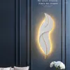 Lampada da parete Fumi Luce simile a una piuma europea LED Creativo di lusso Tricolore Moderno SempliceParete per corridoio Cucina Camera da letto