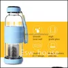 Waterflessen 550 ml draagbare glazen waterfles met thee -infuser reizen buiten vruchtensap ketel drink cup druppel levering huis gard dhsu5