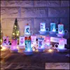 Kaarsen Kerstmis LED Nachtlichten Santa Snowman Candle Portable Flameless Merry Home Office Desktop Decoratie Drop Delivery Garden Dhdu5