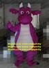 Purple Dragon With Wings Dinosaur Dino Mascot Costume Adult Cartoon Character Trade Exhibition Product Launch zz7867