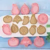 Stampi da forno Stampi per frutta Stampi per biscotti Taglierina per stampi Pasticceria Utensili da cucina Accessori Cutters Dolci Cookie Embosser Set