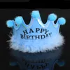LED CROWN HAT COSPLAY COSPLAY King Princess Crown LED Happy Birthday CAP COLLULL Farmarling Headgear DH0958