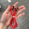 90 graders armbåge Micro USB-kablar Snabb laddare Typ C USBC Kabel Typ-C flätad datakabel för Samsung LG Android-telefoner 1M 2M 3M