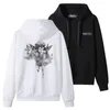Men's Hoodies & Sweatshirts 3306 Slotted Angel Print Casual Spot Hooded Geometric Print Sweatshirt