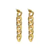 New designed Dangle earring Micro inlays Diamonds Cuban link tassel long ladies punk earrings Designer Jewelry Se989C