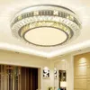 Tavan Işıkları Yatak Odası Kristal Lamba LED 3 Renk Moda Yaratıcı Yuvarlak Oturma Odası Yemek Metal Işık Fikstür Kapalı