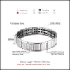 Chain Energy Magnetic Health Bracelet For Women Men Style Plated Sier Stainless Steel Bracelets Gifts Fashion Jewelry Wholesale Drop Dhhrv