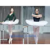 Stage Wear Femmes Professionnel Ballet Tutu Adulte Dur Organdy Plateau Jupe Dames Compétition Pratique Blanc