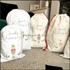 Christmas Decorations Sublimation Blank Halloween Christmas Bags Diy Personalized Santa Sacks Dstring Bag Xmas Gift Drop Delivery Ho Dhhad