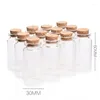 Storage Bottles 10pcs 30 60mm Small Glass Jars Mason Jar Message Vials Cork Stopper Bottle DIY Mini Containers L15C