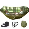 Hamacs 1-2 personnes en plein air moustiquaire Parachute hamac Camping suspendu lit de couchage balançoire Portable Double Hamac SY-017