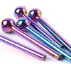 Colorful Glasses Oil Burner Pipes Water Bongs Purple Glass Pipes Tobacco Smoking Pipes Smoke Bubbler In Stock