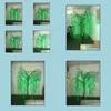 庭の装飾が導かれたヤナギの木の光のクリスマス1 008pcs BBS 8m高さ110/220VACグリーンレインプルーフ屋外使用ドロップデリバリーDHCHI