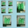 زخارف حديقة LED Willow Tree Light Christmas 1 008pcs BBS 8M الارتفاع 110/220VAC Green Rainproof Outdoor استخدام إسقاط تسليم المنزل Dhchi