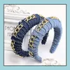 Headbands Women Wide Jean Fabric Hair Bands Jewelry 9 Styles Fashion Creative Sponge Denim Headband Hoop Headwear For Girls Dhs Fast Dh6Al