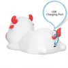 Veilleuses 1 pièces Animal bétail forme Pat lumière Silicone coloré intégré batterie bébé chambre Portable Led sommeil année cadeaux