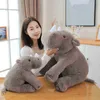 Special Gift Creative Cartoon Rhino Dolls Cuddle Rhino Cushion Rhino Horn Plush Pop Toy Baby Sleeping Pop Room Decor J220729