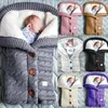 Coperte Inverno Neonate maschi Coperta Busta Addensare Polar Fleece Infant Swaddle Sacco a pelo per Borns Bedding Wrap