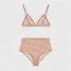 Kvinnor Sexig spets badkläder kvinna bikinis set andas mesh simning kostym designer brev jacquard baddräkter2475460