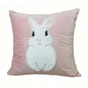 Pillow Luxury Cartoon Branco Pink Velvet Caso decorativo Sofá Cadeir Criança Casca de Presente 45x45cm 1pc/lote