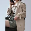 Femmes Trench Coats Printemps 2022 Femmes Coupe-Vent Haute Qualité Lâche Court Britannique Veste Anorak Femme Pardessus Cardigan Dames Survêtement