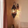 Wall Lamps Crystal Lamp Retro Bedroom Living Room Glass Light Feature Restaurant Cafe Decoration Bar KTV Effect Lights