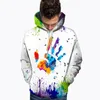 Erkek Hoodies Graffiti Baskılı Harajuku Sonbahar ve Kış Moda Palmiye Hoodie Uzun Kollu Bluz Erkek Plus Szie#3