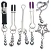 Massagespeelgoed Sm Metaal Producten voor volwassenen Fun Silver Milk Clip Krab Vlinder Hanger Kalebas Serie