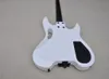 Guitare électrique sans tête blanche pour gaucher avec touche en palissandre Floyd Rose peut être personnalisée sur demande