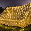 Stringhe Illuminazione natalizia 2x2M 3x2M LED Net Mesh Fata String Light Ghirlanda Tenda della finestra Decorazione della festa nuziale di Natale