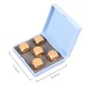 Moldes de cozimento 5 PCs/Liga de alumínio Set 16mm de 6 mm de 6 lados canto redondo de dados com caixa para jogos de parto em casa jogos