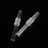 NC Quartz Tips Rökningstillbehör 10mm 14mm 19mm Man Dabbing Nail Dab Straw Drip Tips Domeless Quartzs Nail For Water Pipe Bong