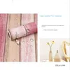 Hintergrundbilder 5m/10m PVC Holz Getreide gestreiftes Tapeten-Wohnkultur Selbstkleber Wohnzimmer Schlafzimmer Diy Wandaufkleber Papel de Parde