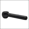 Smoking Pipes Length 110Mm Glass Smoking Pipes Spoon Oil Burner Pipe Water Hand Black Color Drop Delivery Home Garden Household Sund Dh42W