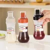 Salad Tools 350ml Squeeze Bottles With Nozzles Ketchup Mustard Sauces Seasoning Olive Oil Bottles Kitchen Restaurant Accessory