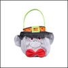 Other Festive Party Supplies Kids Halloween Candy Bags Gold Veet Pumpkin Bag Witches Bucket Gift Storage Decorations Drop Delivery Dhi3B