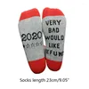 Men's Socks Men Women Contrast Color Cotton Crew Funny Saying 2022 Very Bad Would Like Refund Letters Printed Novelty Casual 37JB