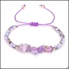 Perlé Style ethnique couleur arc-en-ciel pierre de gravier naturel cristal perles brins Bracelet livraison directe bijoux Bracelets Dhwmq