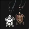 Pendant Necklaces Turtle Necklace Men Womens Imitation Yak Bone Cute Tortoise Hawaii Tribal Surfer Sea Turtles Charms Pendants Neckl Dhady