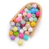 Bodemtandenspeelgoed 50 stks/lot 14 mm Hexagon Mini kleinere kralen kinderziektes ketting siliconen voor ether bpa veilig 221109