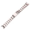 Bracelets de montres Bracelets de montres en acier inoxydable 316L de 20 mm Bracelet en métal argenté brossé à extrémité incurvée Bracelet de fermoir de déploiement de lien de remplacement