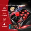 Kontrolery gier 4 w 1 USB Wired Joystick Retro Arcade Console Turbo Games Rocker Controller do PS3/Switch/PC/Android TV