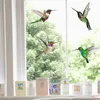 Wall Stickers Hummingbird Static Glass Film Window Sticker French Windows Anti-collision Decorative Paintings PVC Removable 8pcs