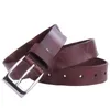 Cinturones BEAFIRY Cuero de moda para hombre Cinturón de vaca hecho a mano Diseños masculinos Trabajo Negocios Casual Jeans Cintura marrón