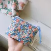 Sacs de cosm￩tique Summer From Floral Print Coton Purse Mini Storage Small Sac Sac en tissu Pouche de voyage de voyage