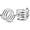 Massage Toy Adult Products Men's Fun SM Wave Ring Metal Penis 6 Bead Glidbälte Rostfritt stål